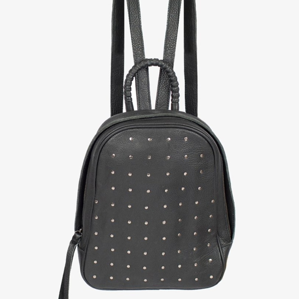 Cleobella Clarence Black Leather Studded Backpack